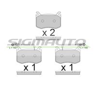 SPB792 Kit pastiglie freno, Freno a disco Sigmauto