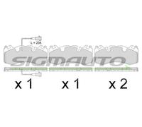 SPB800 Kit pastiglie freno, Freno a disco Sigmauto