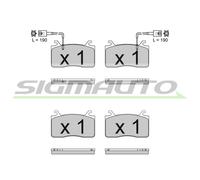 SPB833 Kit pastiglie freno, Freno a disco Sigmauto