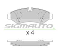 SPB848 Kit pastiglie freno, Freno a disco Sigmauto
