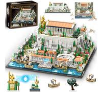SpblastB Set di blocchi da costruzione dell'Acropoli di Atene, 1988 PCS City Architecture Landmark Collection, kit da esposizione e decorazione per la casa, idea regalo per adulti