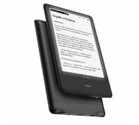 SPC Dickens Light Pro - Libro elettronico con touch screen e luce regolabile in luminosità e temperatura colore, posizione verticale e orizzontale, copertina libro inclusa, un mese di autonomia, Nero