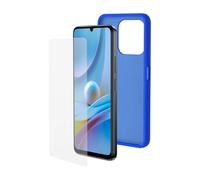 SPC Discovery 3 / 3SE Protection Pack - Custodia in silicone blu con interno in microfibra + vetro temperato per SPC Discovery 3 e Discovery 3 SE (6,8") | Extra resistente e semi-flessibile