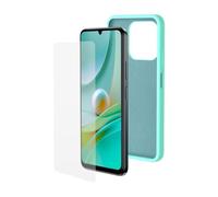 SPC Discovery 3 / 3SE Protection Pack - Custodia in silicone menta con interno in microfibra + vetro temperato per SPC Discovery 3 e Discovery 3 SE (6,8") | Extra resistente e semi-flessibile