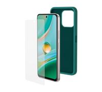 SPC Discovery 3 Pro Protection Pack - Custodia in silicone verde con interno microfibra + 2 pellicole protettive per SPC Discovery 3 Pro (6,7") con finitura morbida, extra resistente e semi-flessibile