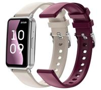 SPC Duo Fit - Smartband con display AMOLED 1,47" | Chiamate e notifiche Bluetooth | Oltre 100 sport | 2 cinturini (beige e bordeaux) | Durata batteria fino a 8 giorni | IP68 | App Smart You
