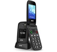 SPC Harmony 2 - Telefono cellulare per anziani | Pulsanti grandi, 4G, doppio display antigraffio (2,8"+1,77") | Pulsante SOS e profilo ICE | Volume 104dB, compatibile con apparecchi acustici, Nero