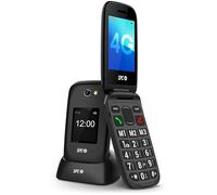 SPC Harmony 2 - Telefono cellulare per anziani | Pulsanti grandi, 4G, doppio display antigraffio (2,8"+1,77") | Pulsante SOS e profilo ICE | Volume 104dB, compatibile con apparecchi acustici, Nero