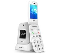 SPC Harmony 2 - Telefono cellulare per anziani | Pulsanti grandi, 4G, doppio display antigraffio (2,8"+1,77") | Pulsante SOS e profilo ICE | Volume 104dB, compatibile con apparecchi acustici, Bianco