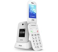 SPC Harmony 2 - Telefono cellulare per anziani | Pulsanti grandi, 4G, doppio display antigraffio (2,8"+1,77") | Pulsante SOS e profilo ICE | Volume 104dB, compatibile con apparecchi acustici, Bianco