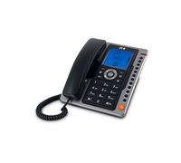 SPC Telefono Fijo Office Pro - Pantalla Iluminada Azul - Teclas Grandes - Memorias Directas - Manos Libres - Identificador de L