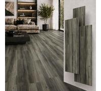 SPC - Pavimento in vinile Klick, 5 mm, 10 assi da 2,25 m², 122 x 18,4 cm, impermeabile, con base IxPE da 1 mm integrato (Rotterdam, 1 m²)