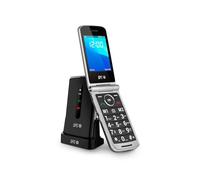 SPC Prince 4G - Telefono cellulare con coperchio per anziani, con tasti grandi e facile da usare, pulsante SOS, configurazione remota, base di ricarica, USB-C, 2 memorie dirette, senza caricabatterie,