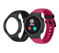 SPC Smartee 4G Junior - Smartwatch bambini con GPS, videochiamate e tasto SOS | Display da 1,2", doppio braccialetto maroon e nero, modalità tracker | Modalità scuola | Gestito via app Smart Clan