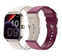 SPC Smartee Duo 3 - Smartwatch con display AMOLED da 1,93" | Chiamate Bluetooth | Batteria fino a 7 giorni di durata | 100 sport | IP68 | Controllo tramite app Smart You | 2 cinturini beige e bordeaux