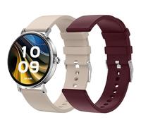 SPC Smartee Duo Velvet - Smartwatch con display AMOLED da 1,32" | Chiamate Bluetooth | 2 cinturini in beige e bordeaux | 100 sport | Batteria 7D, ricarica wireless | Controllo tramite app Android/iOS