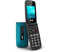 SPC Titan 2 - Cellulare flip per anziani 4G, pulsanti grandi, suoneria 105 dB, display 2,4" | Facile da usare e configurazione remota | 3 memorie dirette | Durata batteria fino a 7 giorni - Blu