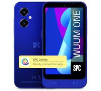 SPC WUUM ONE - Smartphone per bambini + lettore musicale | Chat sicura, GPS, controllo parentale SPC Circles | Cellulare Android 4G con fotocamera 13MP, videochiamata, 64GB - Blu