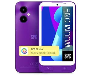 SPC WUUM ONE - Smartphone bambini, Android, GPS, controllo parentale, Lilla | Compatibile con l'app SPC Circles: geolocalizzazione, controllo parentale, chat sicure, lettore musicale e 64GB