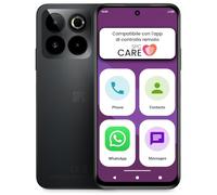 SPC ZEUS 2 ELITE - Smartphone anziani schermo 6,7” e memoria 128 GB | Tripla cam 50 MP, NFC e ricarica rapida | Modalità facile, icone XL e compatibile con app gestione e localizzazione remota - Nero
