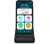 SPC Zeus 2 Pro - Smartphone per anziani compatibile con app gestione e localizzazione remota | Modalità facile, pulsanti fisici, icone grandi | 6,1", Dual Cam, 128GB | Base di ricarica, pulsante SOS