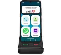 SPC Zeus 2 Pro - Smartphone per anziani compatibile con app gestione e localizzazione remota | Modalità facile, pulsanti fisici, icone grandi | 6,1", Dual Cam, 128GB | Base di ricarica, pulsante SOS