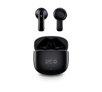 Cuffie True Wireless SPC Zion 2 Play - Durata della batteria di 28 ore - Base di ricarica USB-C - Controllo touch - Compatibile con assistenti vocali - Indicatori luminosi a LED - Colore nero