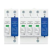 SPD AC 1P+NPE 3P+NPE 50KA T1 T2 385V 275V Protezione da sovratensioni da fulmini for uso domestico Dispositivo di protezione solare a bassa tensione for guida DIN(4P,AC 385V)