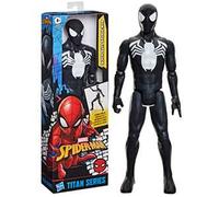 Hasbro Marvel Spider-Man, Titan Series, Spider-Man con Tuta Nera, Action Figure
