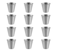 SPDYCESS 12 Pezzi Bicchierini da Shot in Acciaio Inossidabile, 30ml Portatile Impilabili Bicchieri Liquore in Metallo per il Campeggio, il Viaggio, il Bar, la Festa