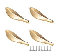 SPDYCESS 4 Pezzi Maniglie a Forma di Foglia Pomelli per Cassettiera in Lega di Zinco Pomelli per Cassetti Maniglia Decorativa per Mobili for Cucina Cassettiera Bagno per Cucina Cassettiera Bagno