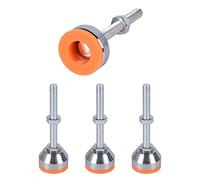 SPDYCESS 4 Pezzi Piedini Regolabili per Mobili, M10×80mm×Ø40mm Filettatura per Impieghi Gravosi Acciaio al Carbonio Piedino di Livellamento Livellatrice Protettore del Pavimento per Macchina Tavolo