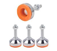 SPDYCESS 4 Pezzi Piedini Regolabili per Mobili, M12×50mm×Ø50mm Filettatura per Impieghi Gravosi Acciaio al Carbonio Piedino di Livellamento Livellatrice Protettore del Pavimento per Macchina Tavolo