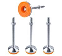 SPDYCESS 4 Pezzi Piedini Regolabili per Mobili, M16×200mm×Ø80mm Filettatura per Impieghi Gravosi Acciaio al Carbonio Piedino di Livellamento Livellatrice Protettore del Pavimento per Macchina Tavolo