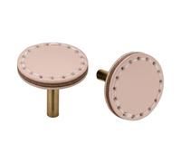 SPDYCESS 4 Pezzi Pomelli per Mobili Pomelli per Armadi in Pelle PU 33mm Maniglia per Armadietto Pomelli per Porta for Cucina Cassettiera Bagno