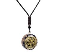 SPDYCESS Collana con Cristalli Orgonite Chakra Pietre Rotondo Naturali Cristallo Ciondolo Guarigione Reiki Gemme Regalo per Uomo Donna Regalo