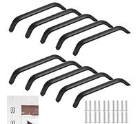 SPEACOUR 10 Pezzi Maniglie per Cassetti in Lega di Alluminio Maniglia a Barra per Mobili Tiretti ad Arco Maniglia con Viti Maniglionie per Credenza, Mobile, Finestra e Armadio - Distanza Fori 128mm
