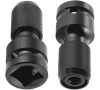SPEACOUR 2 Pz Punta Avvitatore a Percussione in Acciaio Adattatore per Avvitatore a Percussione Portapunte con Accessori Adattatori per Prese a Percussione Esagonale da 1/4" Cacciavite (Nero)