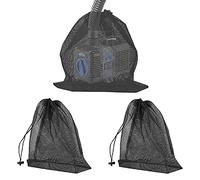 SPEACOUR 3 Pezzi Sacchetto Filtro per Pompa Stagno Borsa a Rete per Pompa Laghetti 40*30cm / 45*45cm Sacchetto Filtro a Rete per Pompa d'Acqua Giardino Grande Sacchetto Filtro Pompa Barriera - Nero