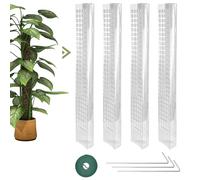 SPEACOUR 4 Pz Pali per Piante Rampicanti 61cm Tutore Piante Rampicanti Supporto Piante con 3 Chiodi e Cravatta Bastone Muschio Piante Rampicanti Monstera Stecche Piante Rampicanti da Interni e Esterni
