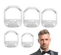 SPEACOUR 5 Pz Modelli per Styling Barba Trasparenti 5 Dimensioni Strumento per Modellare la Barba in ABS Pratico Modello per Rasatura Pizzetto Modelli per Rasatura per Uomo Rifinitura, Styling Barba