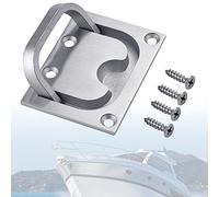 SPEACOUR Maniglia piatta per porta di ingresso, impugnatura invisibile, manico di sollevamento, manico in acciaio inox, con 4 viti M5 x 20 mm, per il sollevamento di barche, portelli auto
