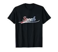 Speak Patriotic Red White And Blue American Design Maglietta