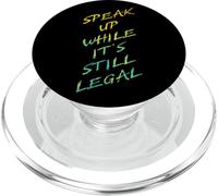 Speak Up While It's Still Legal - Free Speech Grunge Graphic PopSockets PopGrip per MagSafe