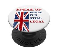 Speak Up - While It's Still Legal: Free Speech UK PopSockets PopGrip Adesivo