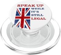 Speak Up - While It's Still Legal: Free Speech UK PopSockets PopGrip per MagSafe