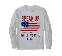 Speak Up - While It's Still Legal: Free Speech USA Maglia a Manica