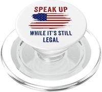 Speak Up - While It's Still Legal: Free Speech USA PopSockets PopGrip per MagSafe