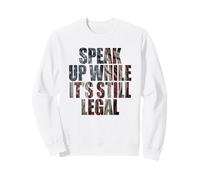 Speak Up - While It's Still Legal: Free Speech USA Vintage Felpa