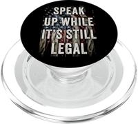 Speak Up - While It's Still Legal: Free Speech USA Vintage PopSockets PopGrip per MagSafe